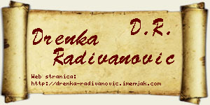 Drenka Radivanović vizit kartica